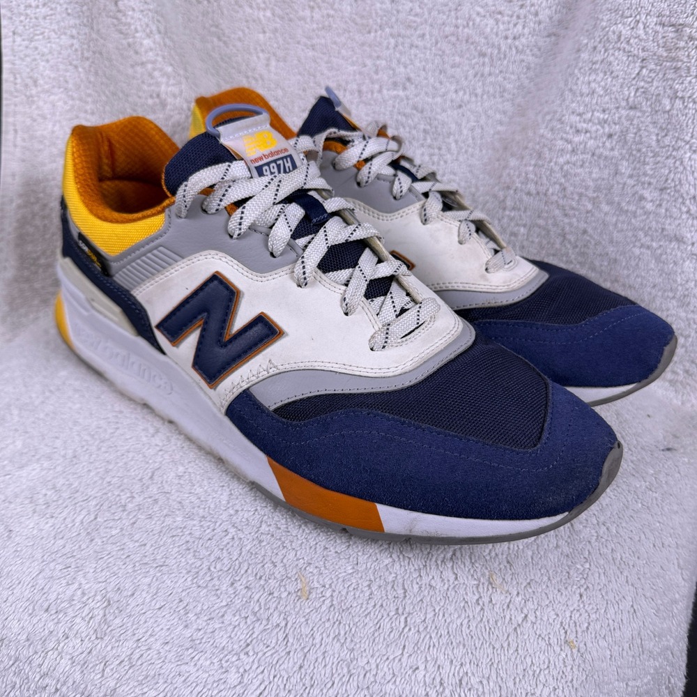 New Balance 997H Sneakers Mens 11.5 Navy White Yellow Cordura MS997HVC